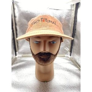 Adams Go Primal Mens OS Brown Cotton Strapback Dad Hat Baseball Cap